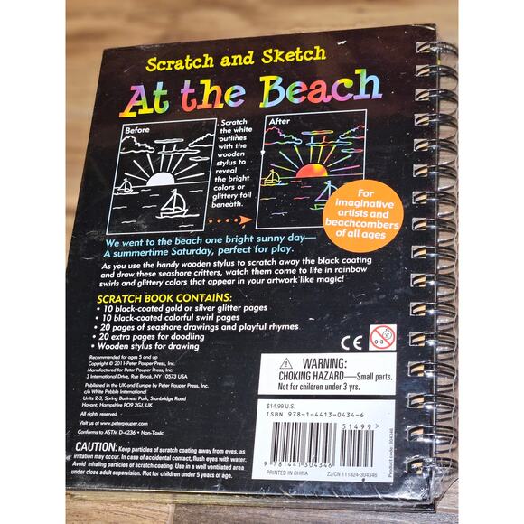 Scratch & Sketch At the Beach (Trace-Along): An Art Activity Book - Picture 5 of 5
